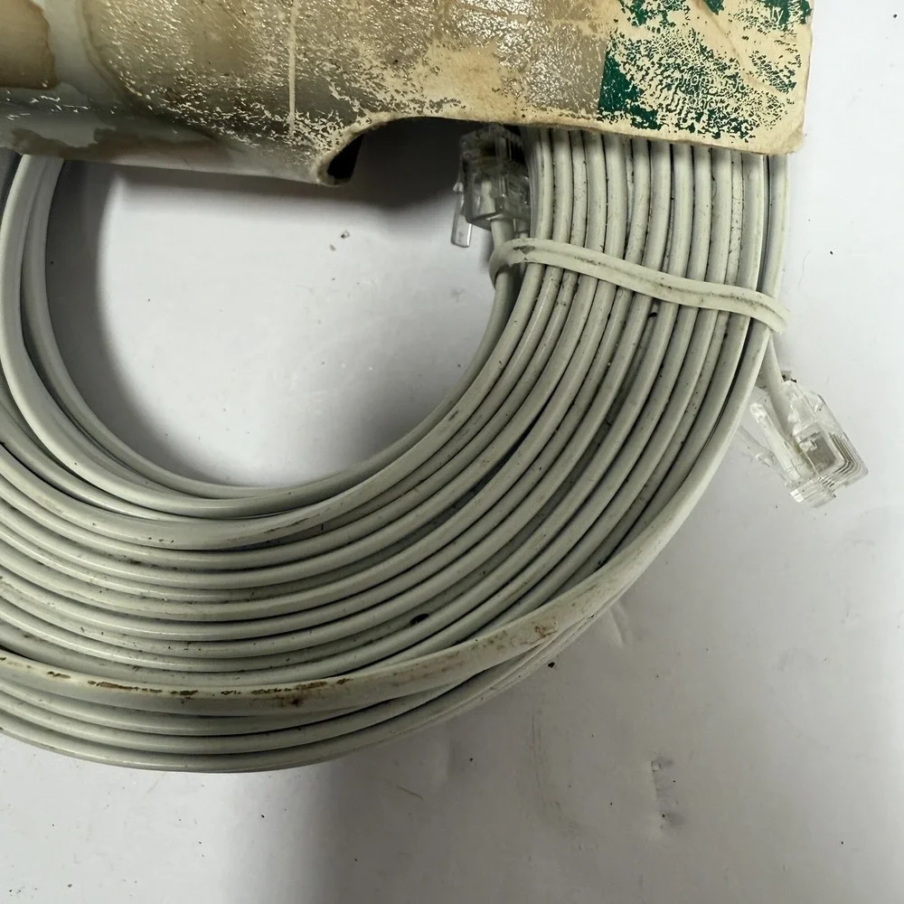 Telephone Line Cord, 100 Feet, Phone Cord, Modular Jack Ends, Works for Phone... - Picture 3 of 10